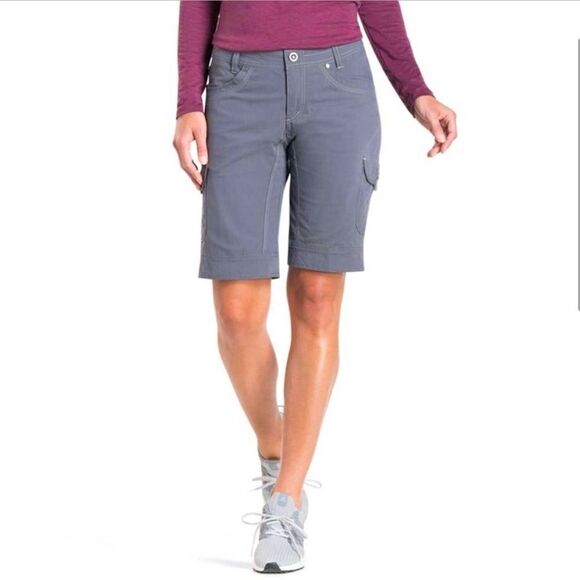Kuhl Pants - Kuhl Splash Cargo Hiking Short Gray Womens 4